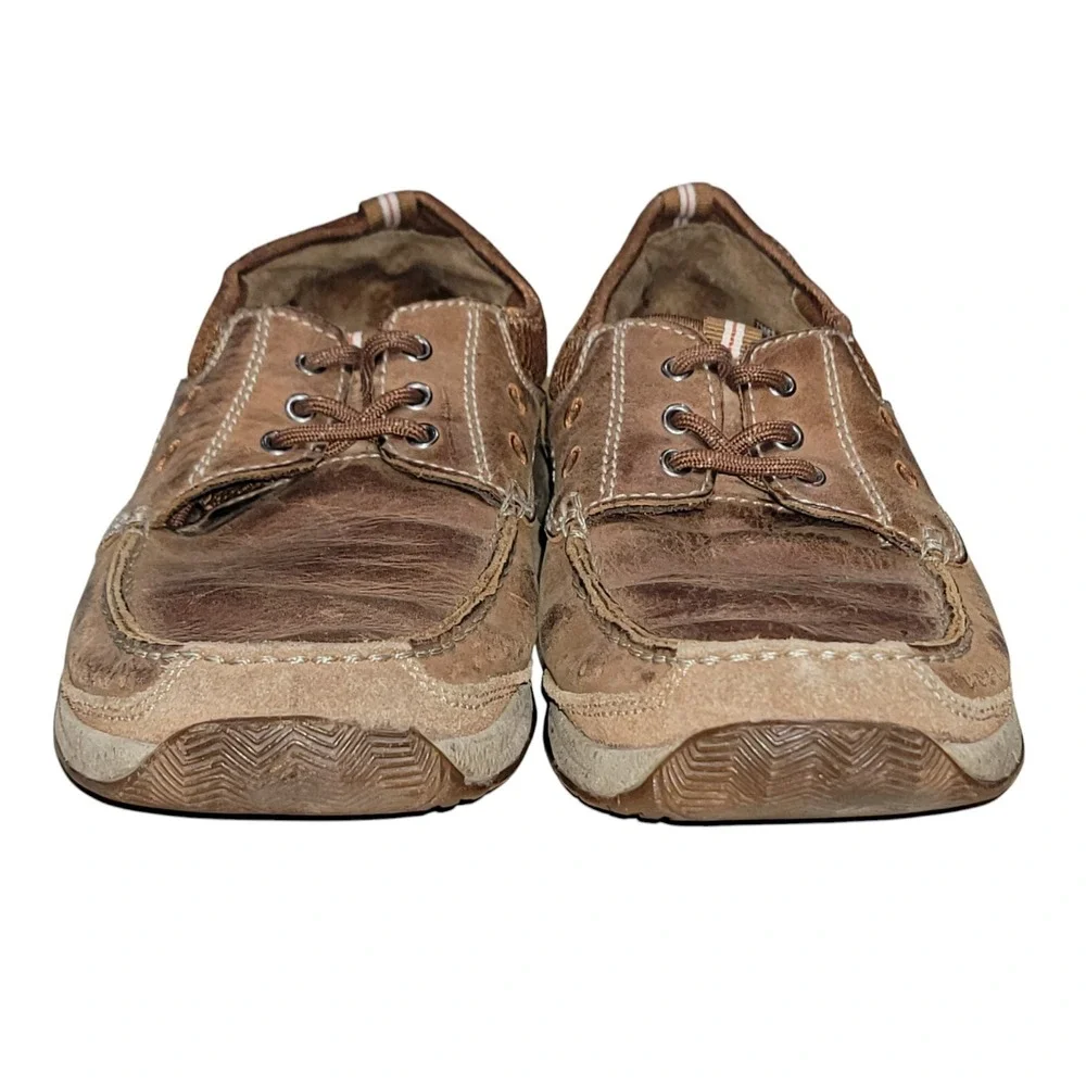 Clarks 1825 Armada Men's Brown Leather Casual Boat Shoes Size 8 M